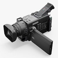 Retro Folded Tape Video Camera with Tape