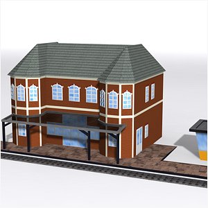 railway station building in german style