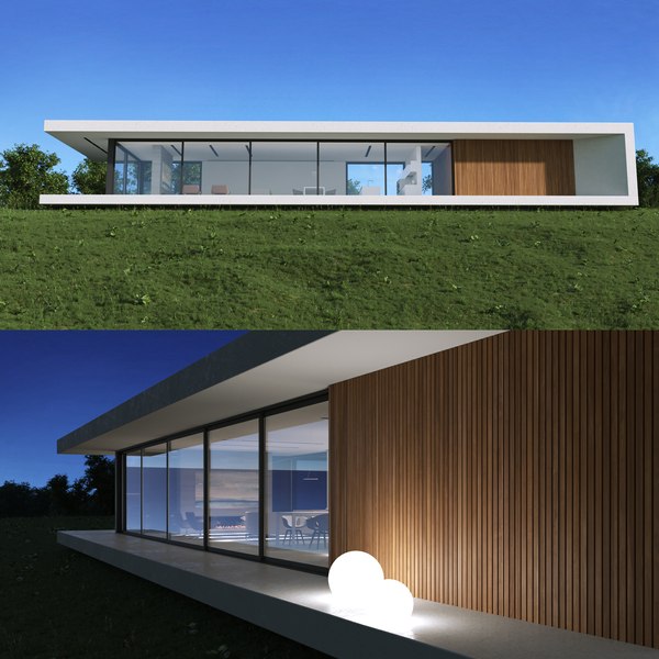 exterior scene f-house 3D model