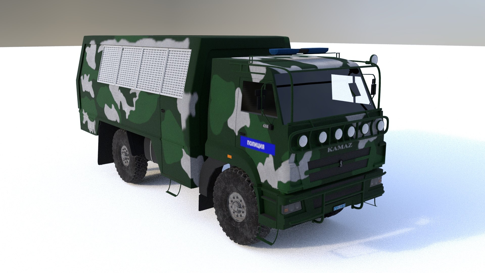 Police Kamaz Model - TurboSquid 1531594