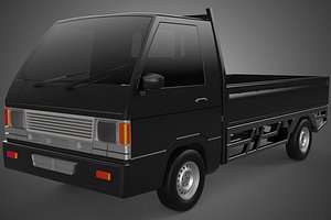 3D model PICK UP FLAT DECK COLT DELICA L300 PICKUP CAR TRUCK CARRY TRITON