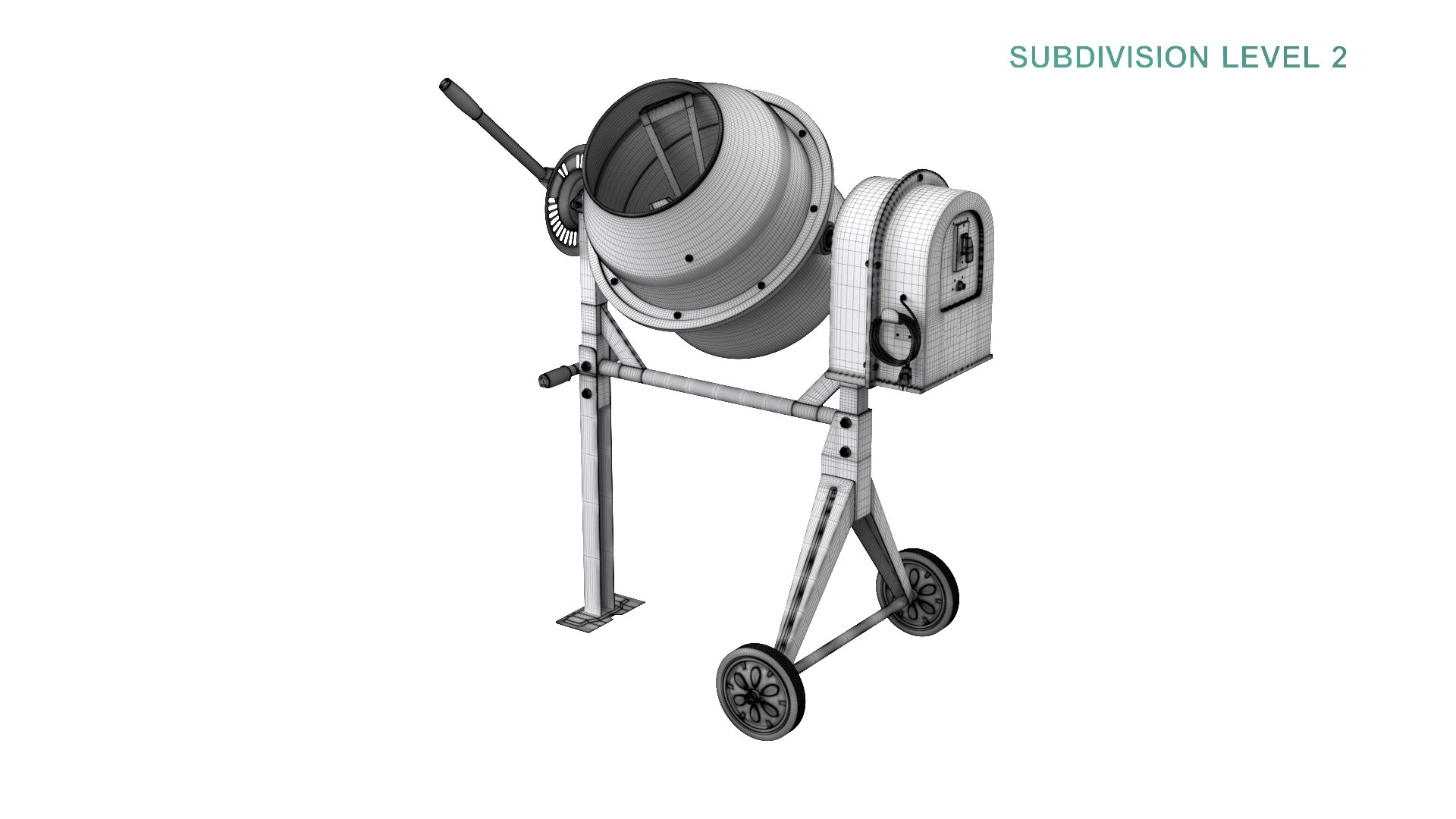 Concrete Mixer 3D model https://p.turbosquid.com/ts-thumb/Zk/M38PCB/Ad/wireframe0001/jpg/1627498445/1920x1080/fit_q87/aa4487a715e3e947b66cb6706cc8ccbc96d065d1/wireframe0001.jpg
