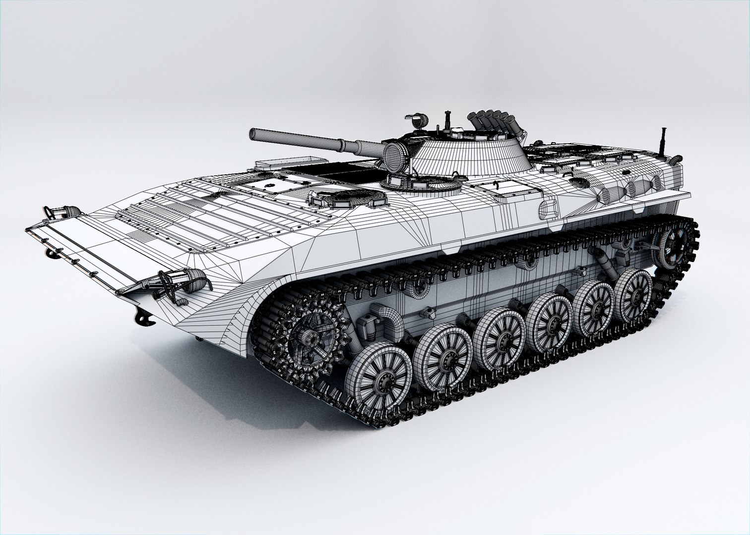 BMP 1 - Russian Armored Infantry Vehicle 3D model https://p.turbosquid.com/ts-thumb/Zk/NPX1d7/Ap/wireframe/png/1706487017/1920x1080/fit_q87/9e01cdd7897084017ec43e878d222dbccb9616a9/wireframe.jpg