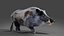 Fur Wild Boar V04 Rigged e Animação