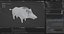 Fur Wild Boar V04 Rigged e Animação