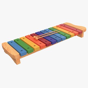 xylophone percussion musical toy 3D model