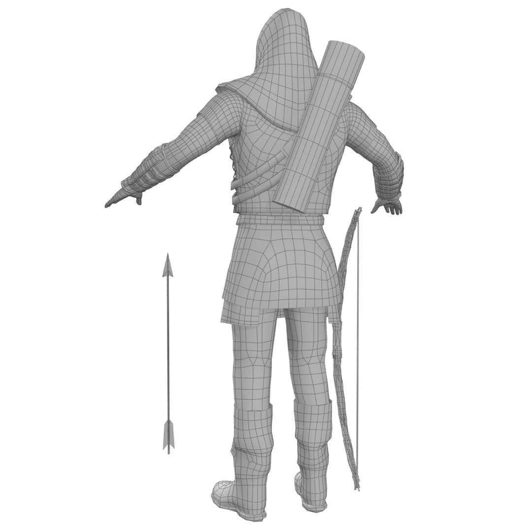 Archer Man Bow 3D Model - TurboSquid 1261915
