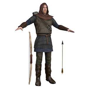 archer man bow 3D model