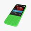 Nokia 225 preto, verde, vermelho, branco e amarelo