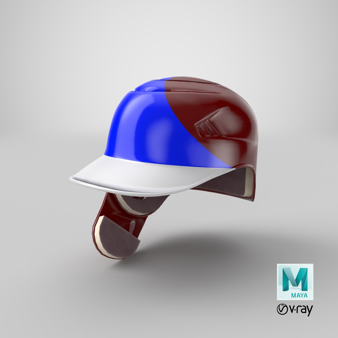 Baseball helmet c flap 3D model TurboSquid 1618593