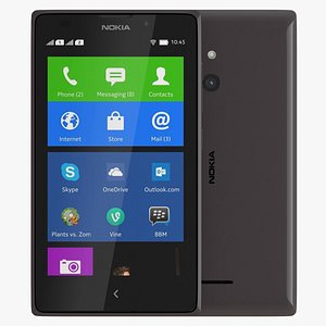 3d model nokia xl black