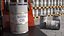 Motor Oil Barrels Set