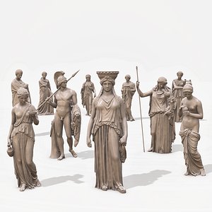 ancient greek sculptures 3D