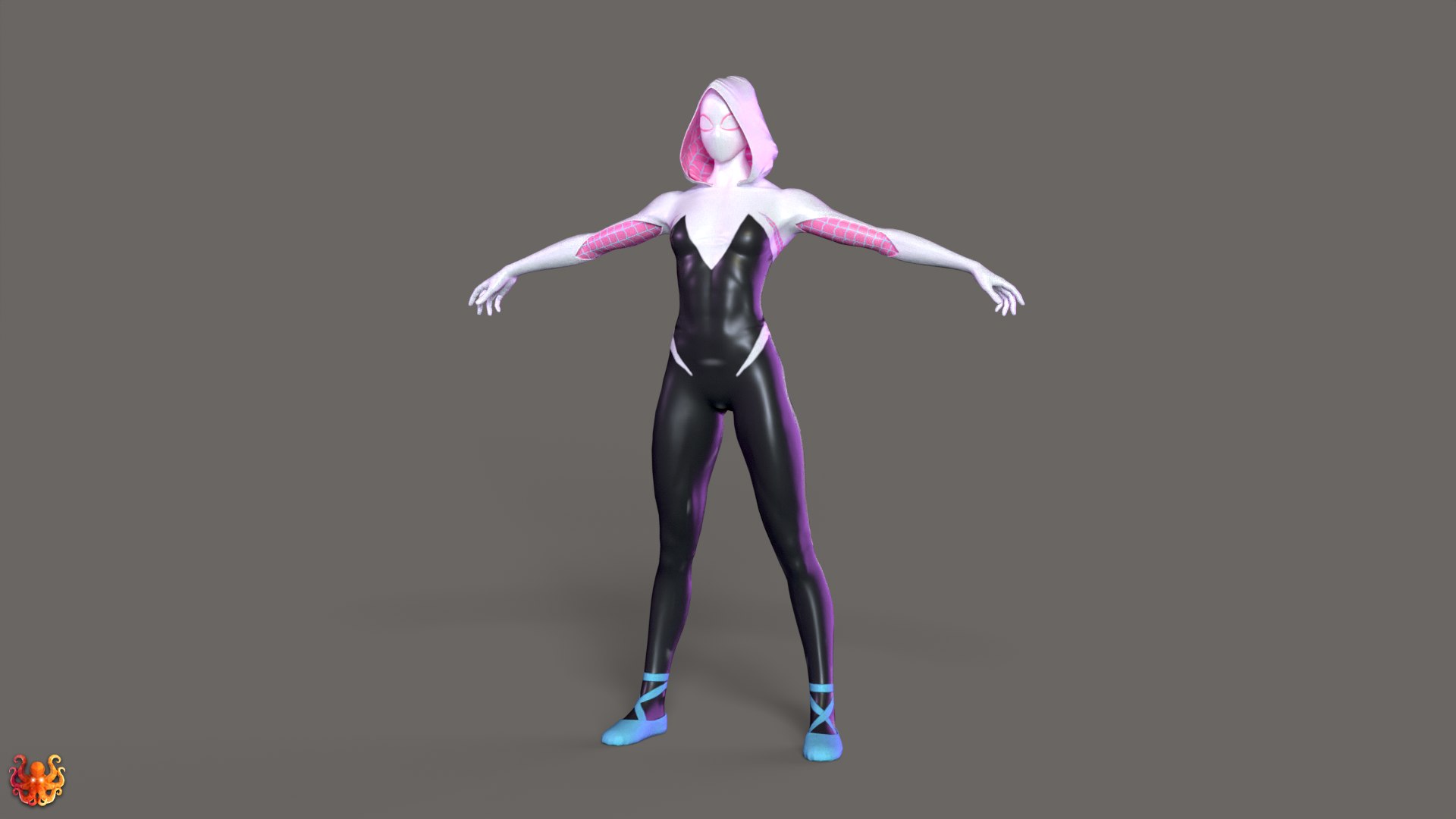 3D Spider-Gwen Rig - TurboSquid 2274759