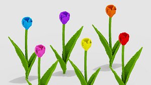 Minecraft Tulip Flowers 3D model