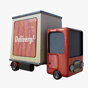 Cartoon delivery truck