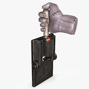 3D Thing Addams with Frankenstein Light Switch Cover