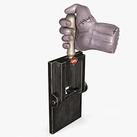 Thing Addams with Frankenstein Light Switch Cover