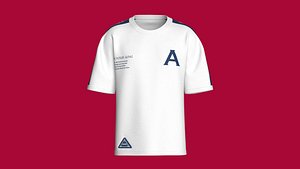 3D Men Printed Drop Shoulder T-shirt With Triangle Patch model