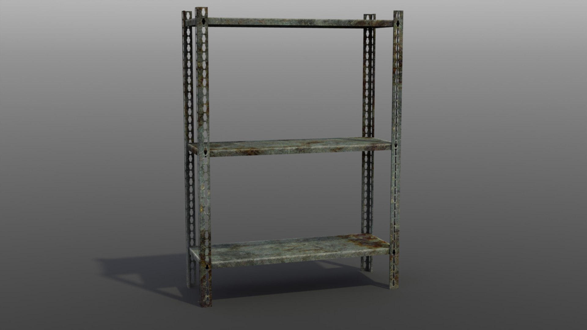 3d Model Object Rusty Metal Rack