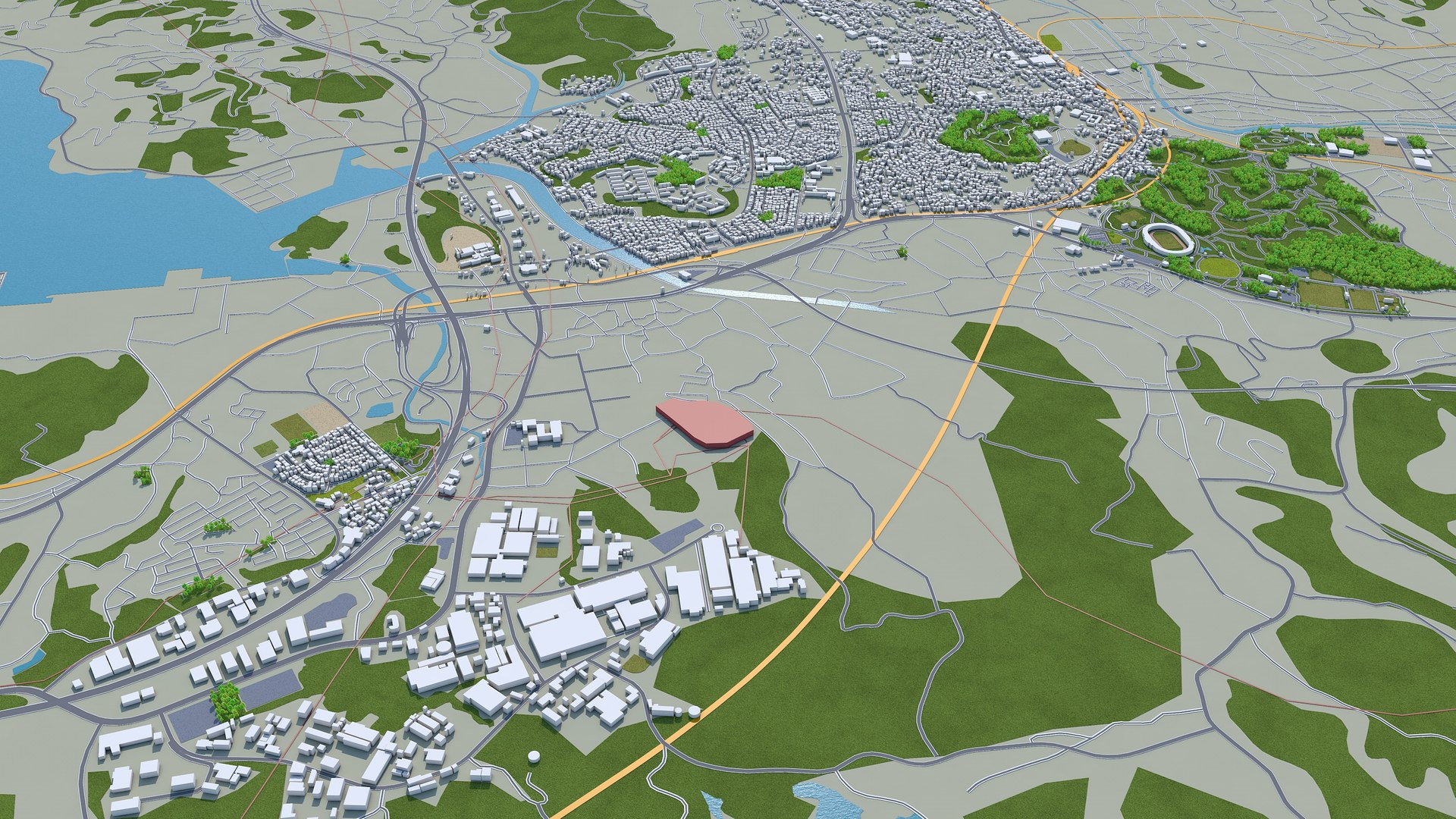 City area building model - TurboSquid 1639799