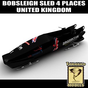 bobsleigh sled 4 places 3d xsi