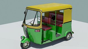 indian rickshaw green model
