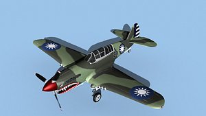 Curtiss P-40N Tomahawk V07 China model