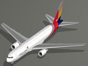 boeing 767-300f asiana cargo model