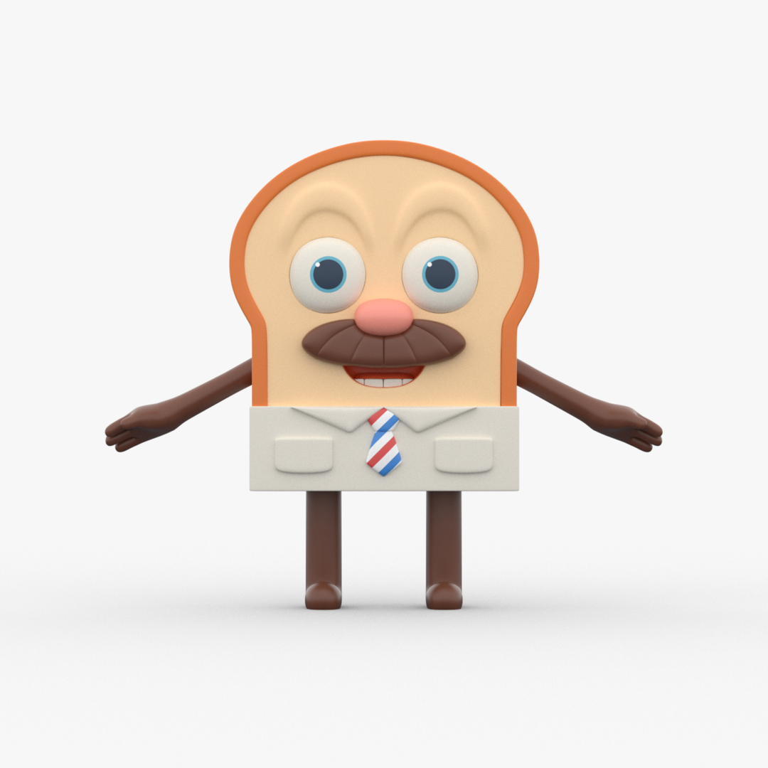 Bread Bread Character Model TurboSquid 1916723