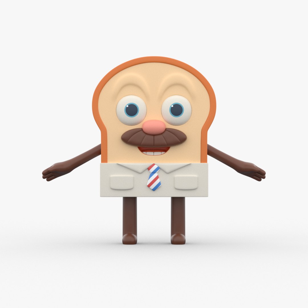 Bread Bread Character Model TurboSquid 1916723