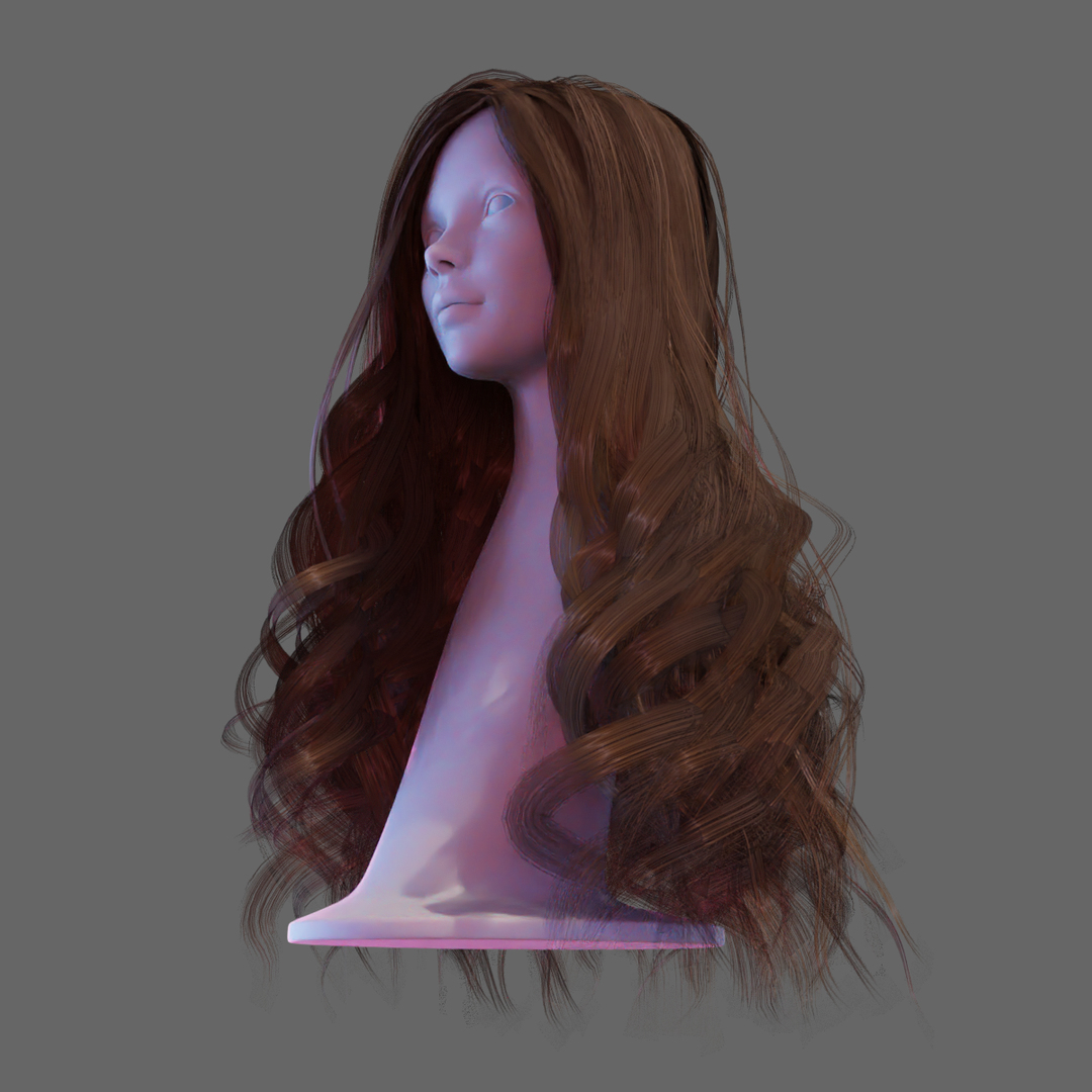 Realtime Realtime Woman Long Hair Style 3d Modell 3d Modell Turbosquid 1753659 8494