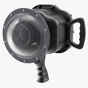 Universal Underwater Housing with Camera 3D model