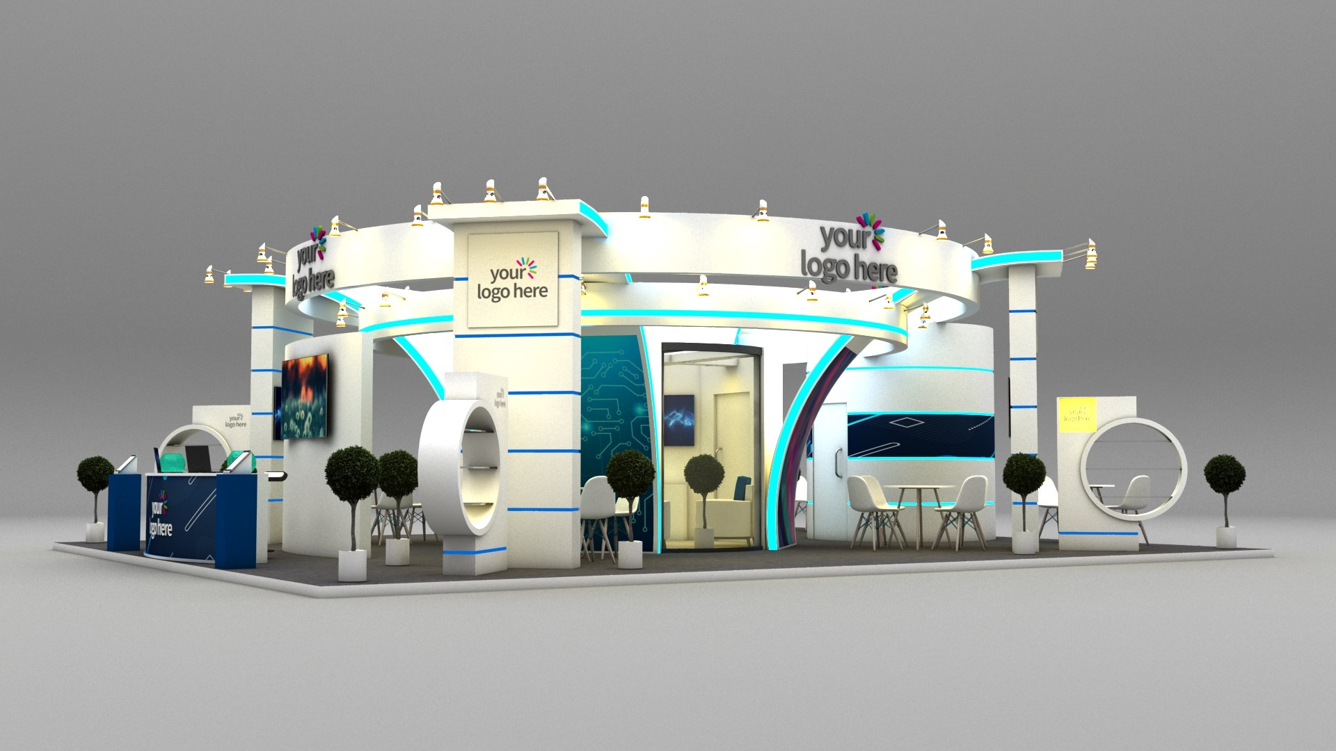 Stall Design 12 M X 10 M 3D Model - TurboSquid 2188459