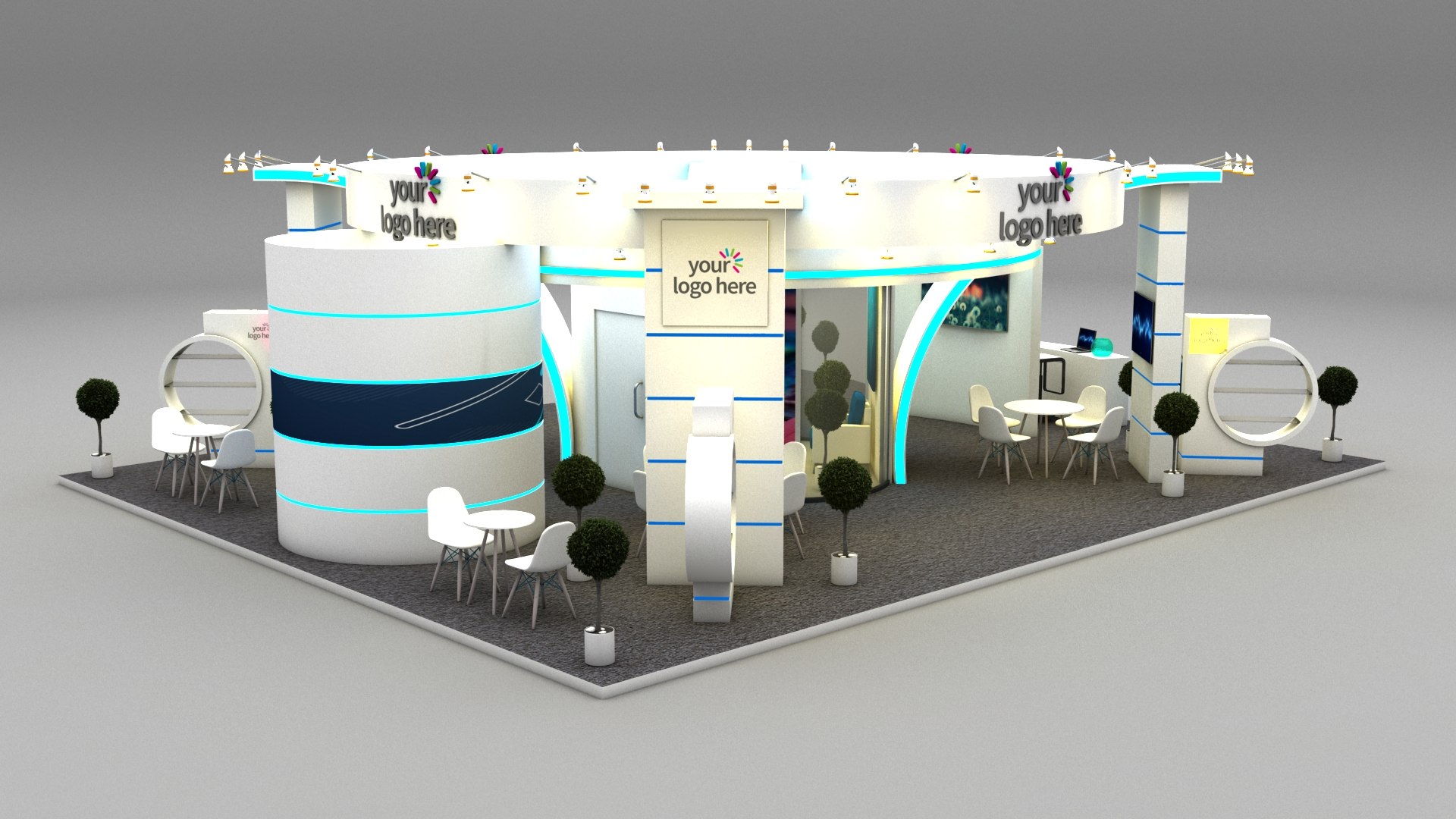 Stall Design 12 M X 10 M 3D Model - TurboSquid 2188459