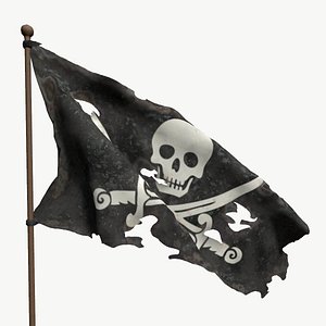 Pirate Flag Unity 3D model