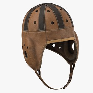 Leather Helmet Long Strap 3D