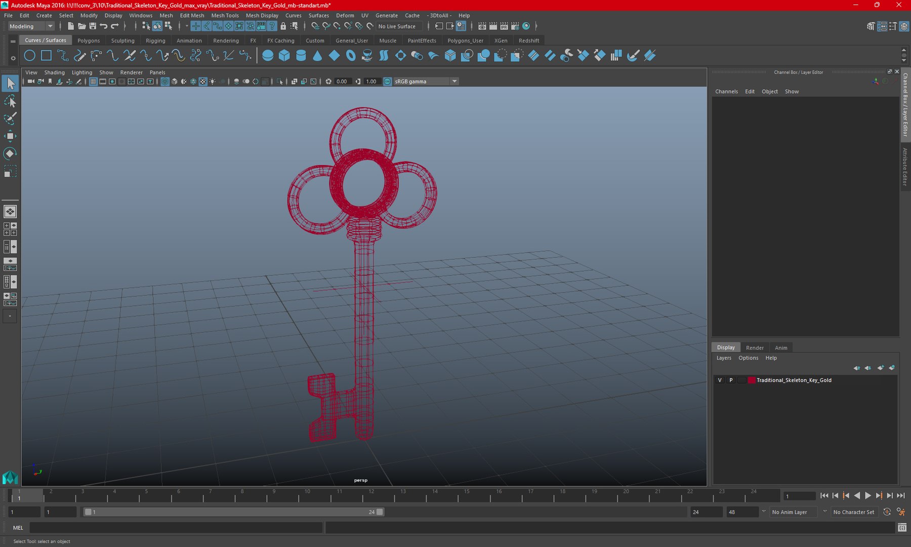 3D Traditional Skeleton Key Silver Model - TurboSquid 2246378