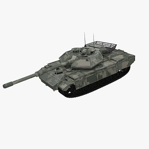 3D model MBT modern Tank T-72 and Abrams fushion