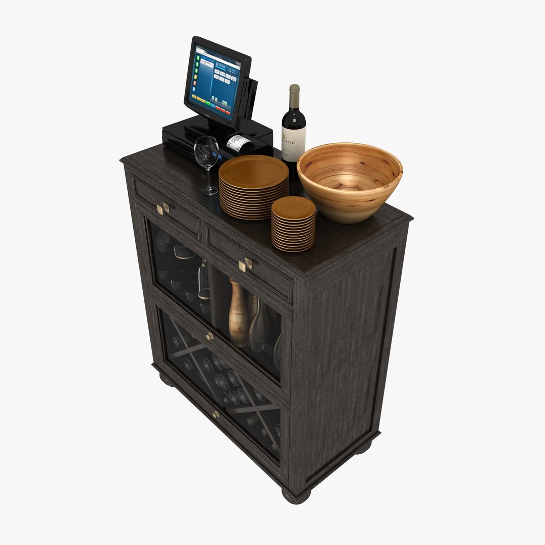3D Waiter Station Cabinet - TurboSquid 1331126