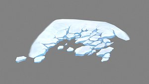 Cartoon Snow Mountain Ice Cubes - glaciers