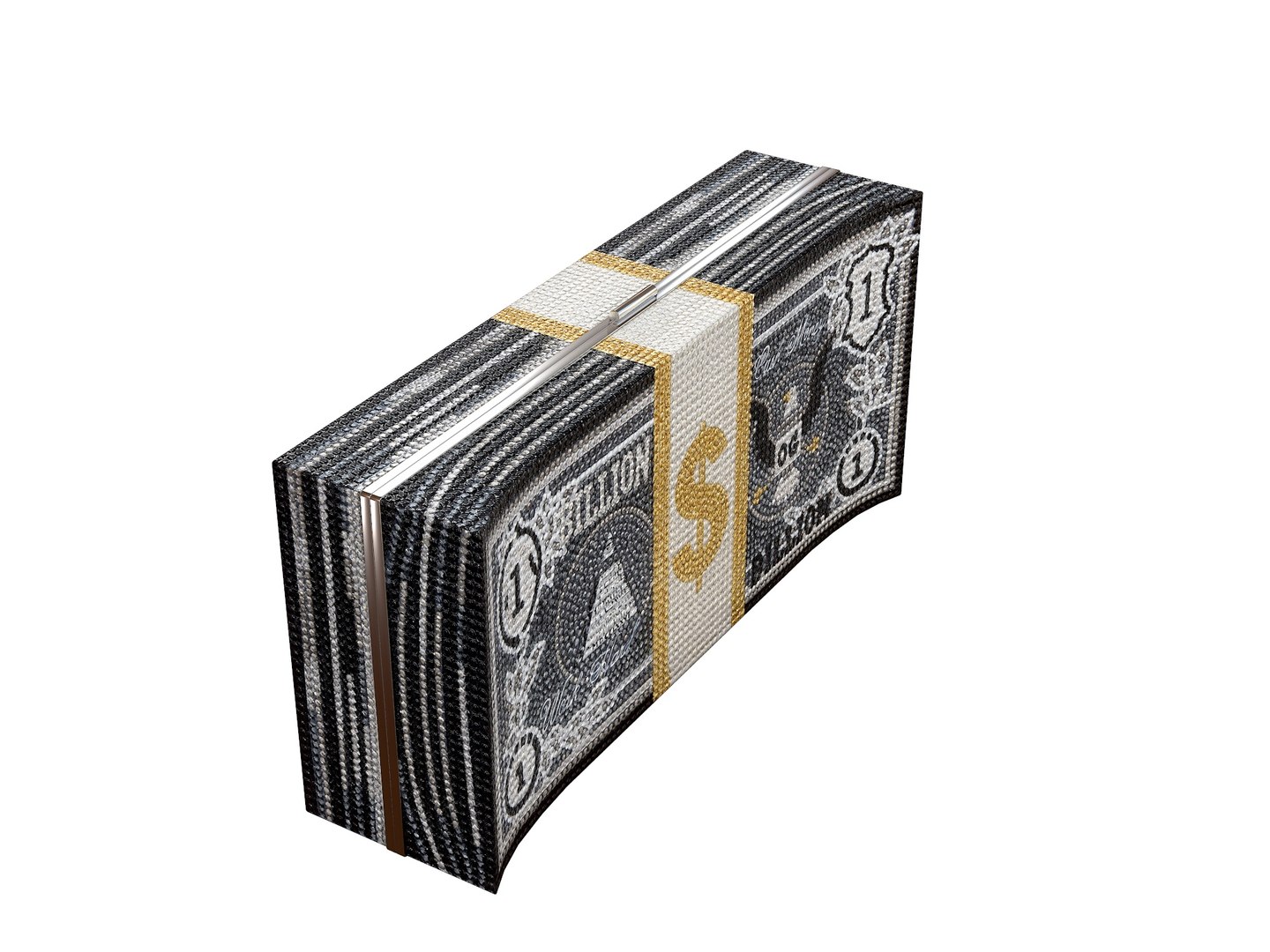 Stack Of Cash Billions Clutch Bag 3D Model - TurboSquid 1953479