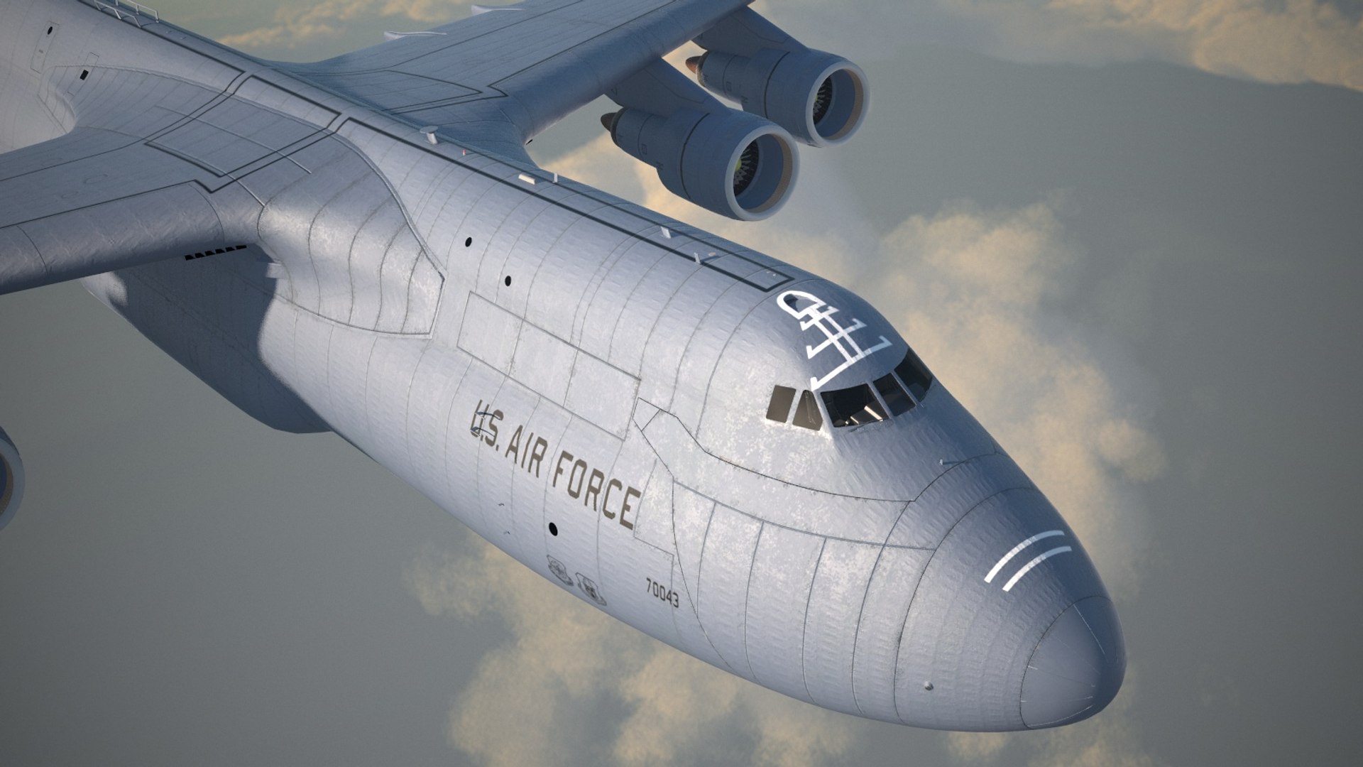 3d model lockheed galaxy c-5