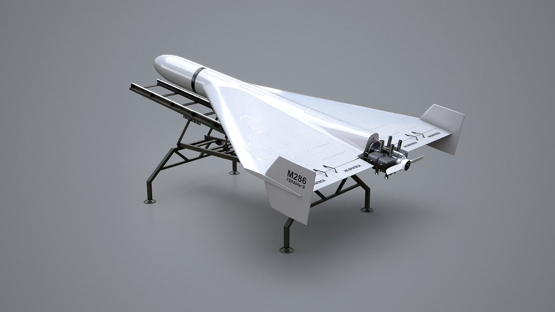 GERAN-2 Drone with Launch Ramp model https://p.turbosquid.com/ts-thumb/Zl/eKapsq/Y1/geran2whitelaun_0002/png/1758225255/1920x1080/fit_q87/dc4e2886a84e300e98f932271c3052e50caaf3a9/geran2whitelaun_0002.jpg