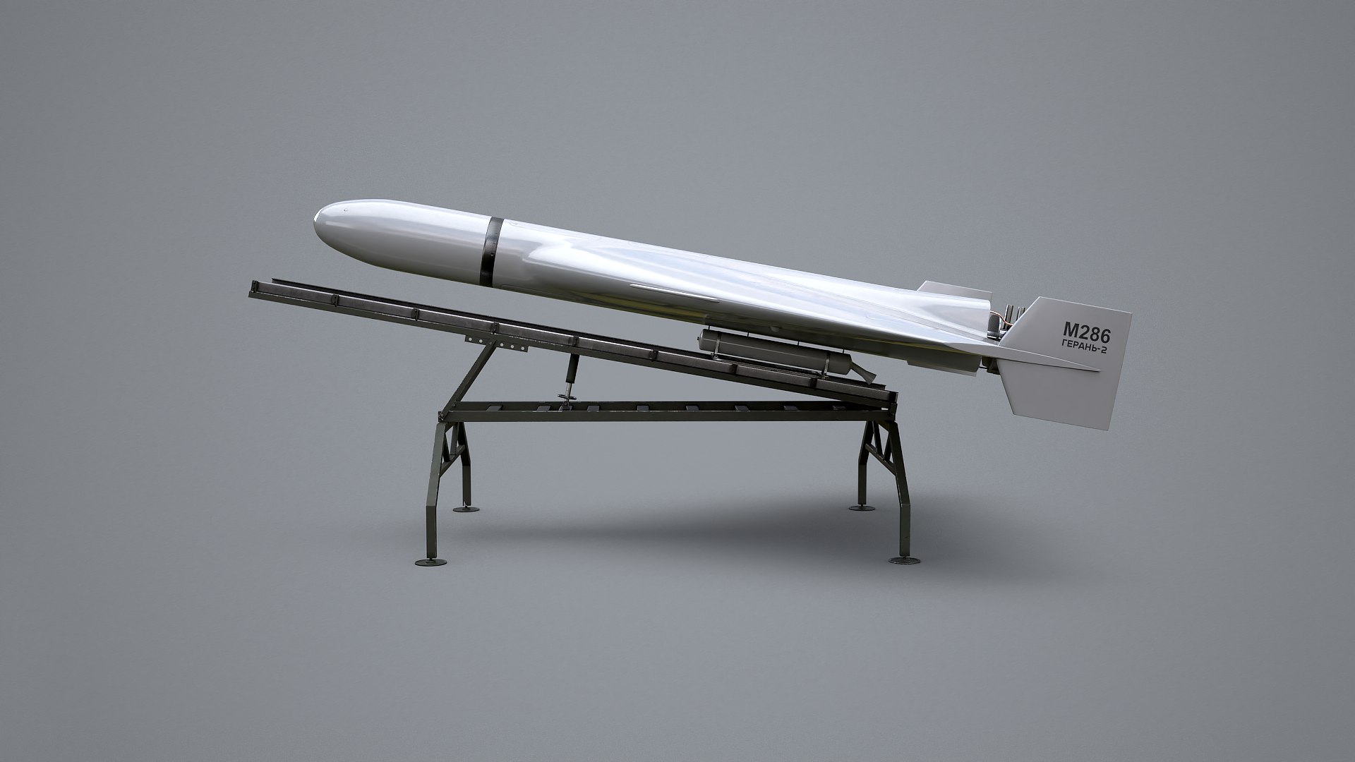 GERAN-2 Drone with Launch Ramp model https://p.turbosquid.com/ts-thumb/Zl/eKapsq/j1/geran2whitelaun_0001/png/1758225247/1920x1080/fit_q87/b030bda7f8c438edc8cf6472f0082d8242e7c53a/geran2whitelaun_0001.jpg