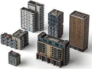 Modern Apartment Residential Building Pack