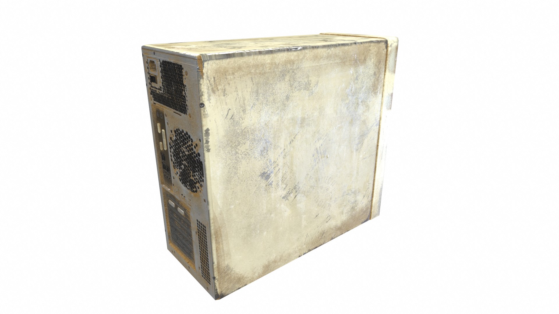 3D White Retro Computer System Block Case Da1 - TurboSquid 1964990
