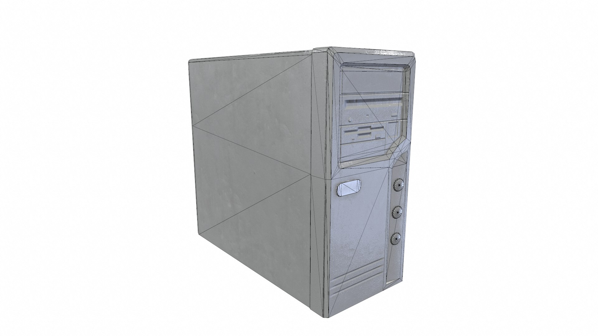 3D White Retro Computer System Block Case Da1 - TurboSquid 1964990