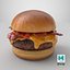 Stylized  Bacon Burger