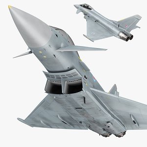 3D Eurofighter Typhoon Jet Rigged for Cinema 4D
